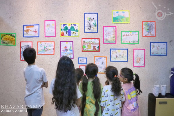 نمایشگاه نقاشی کودکان گالری اهورای ساری