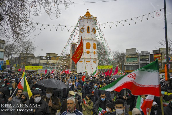 راهپیمایی ۲۲ بهمن مردم ساری در چهل و سومین جشن انقلاب