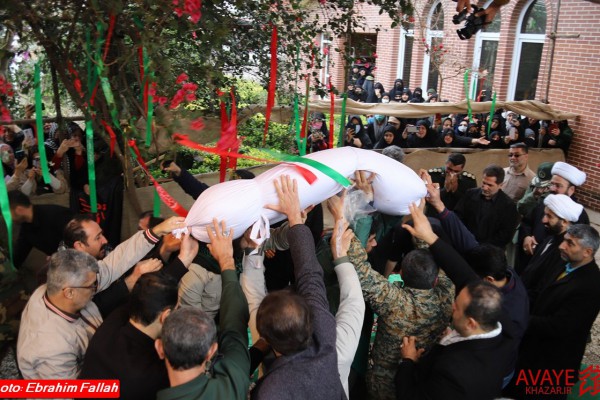 تشییع و تدفین شهید گمنام ۱۶ ساله در صدا و سیمای مازندران