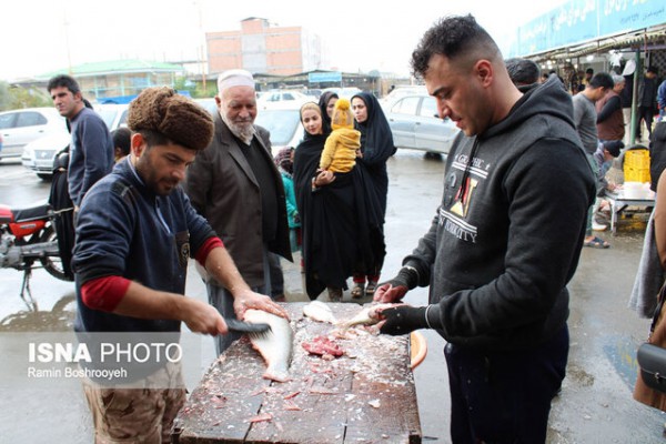 رونق پاییزی بازار ماهی فروشان بندرترکمن استان گلستان