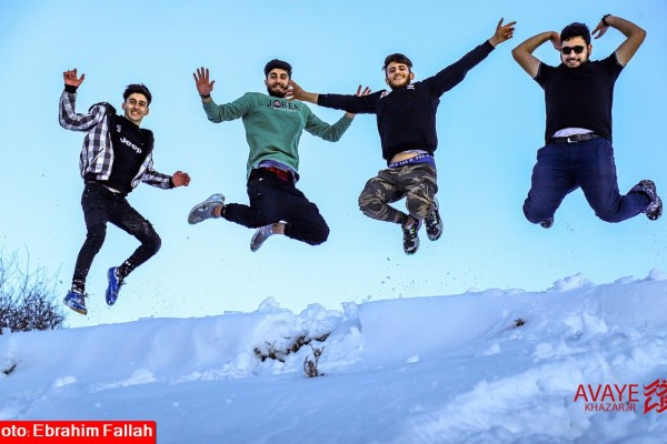 برف بازی در ارتفاعات شهرستان ساری