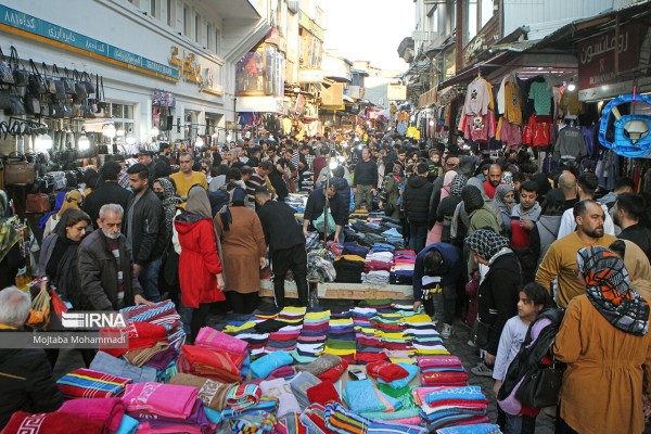 بازار خرید شب عید در شهر رشت