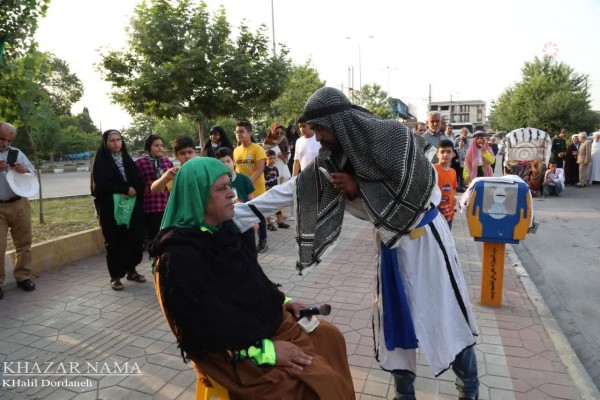اجرای نمایش و جشن میلاد امام رضا(ع) در پارک قائم ساری