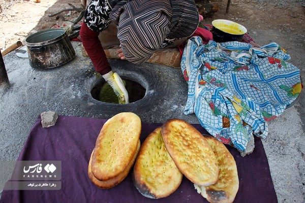 پخت نان در روستاهای مازندران