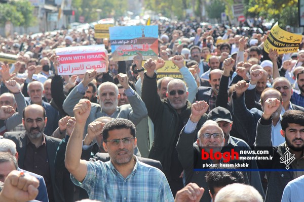 راهپیمایی مردم قائم‌شهر ،رامسر و میاندورود در حمایت از مردم فلسطین