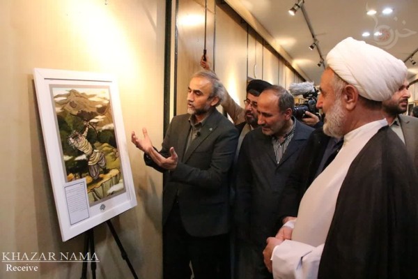 افتتاح نمایشگاه آثار و تولیدات حوزه هنری مازندران در خانه ملت