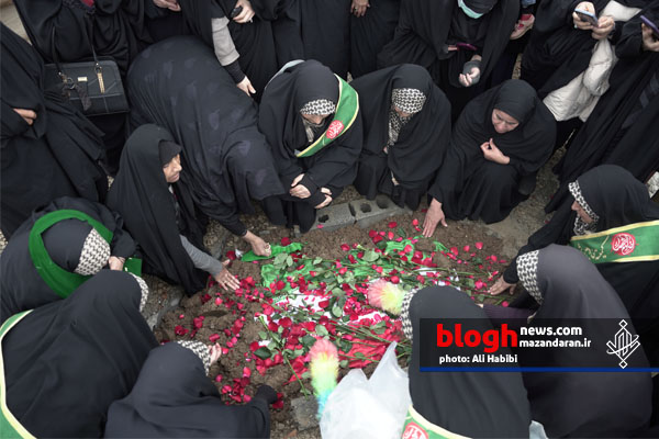 تشییع و تدفین شهید گمنام در اردوگاه دانش آموزی بادله میاندورود