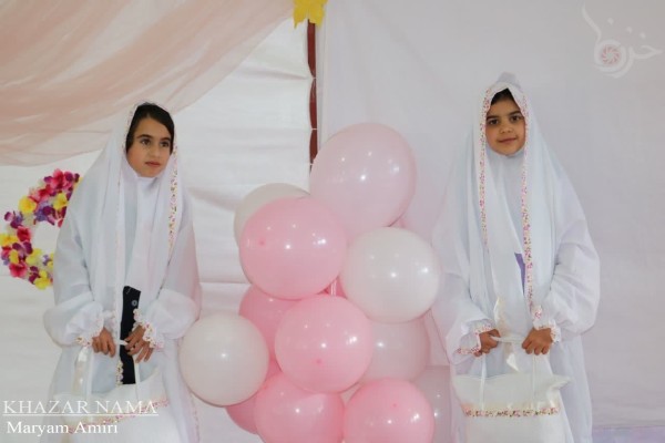 جشن عبادت دختران دانش آموز در منطقه لفور سوادکوه شمالی