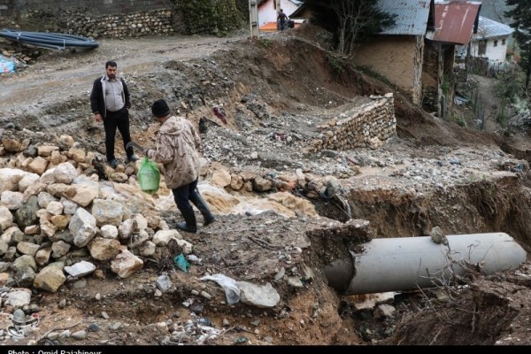 خسارات سیلاب در روستای لیماچال گیلان