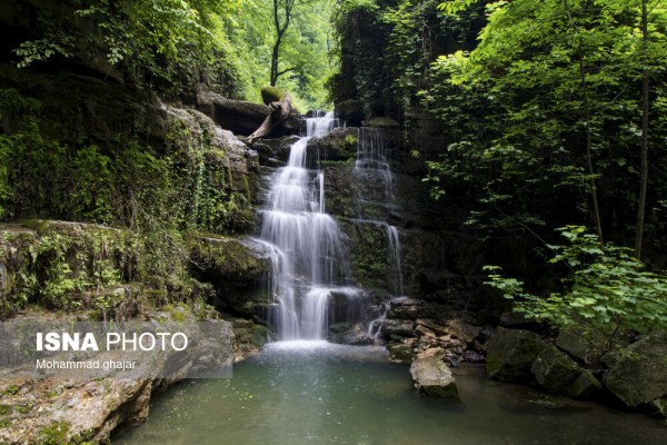 طبیعت بهاری آبشارهای شفیع آباد در استان گلستان