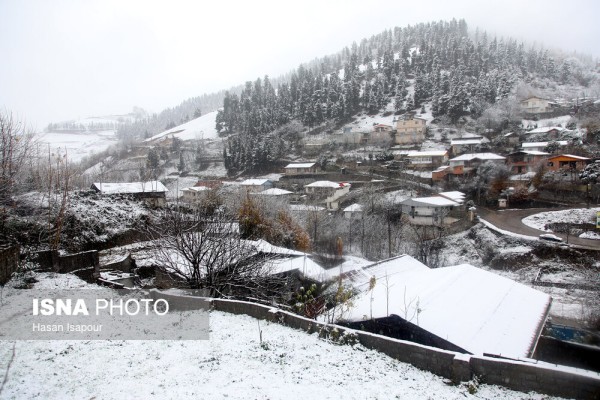 بارش برف پاییزی در شهرستان سوادکوه