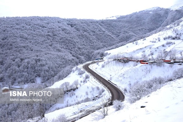 زمستان برفی گردنه کوهستانی حیران در گیلان