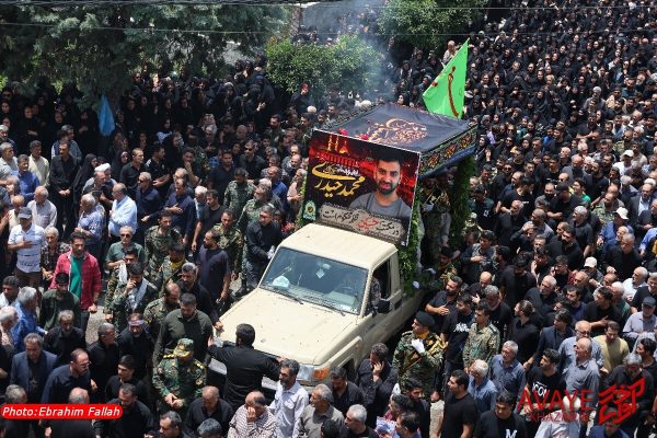 تشییع پیکر شهید “محمد حیدری” در روستای قادیکلای بزرگ قائم شهر