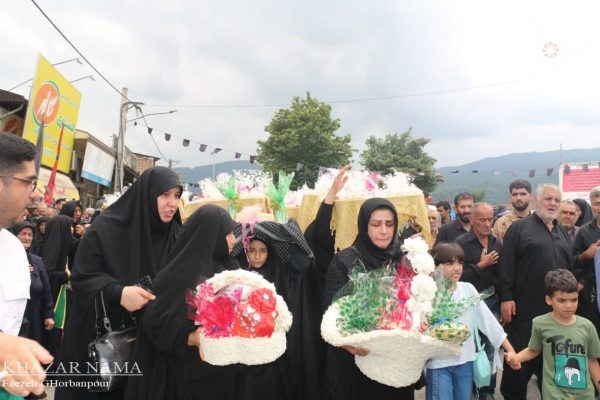 مراسم تشییع پیکر شهید “آروین محمدی” در سوادکوه شمالی