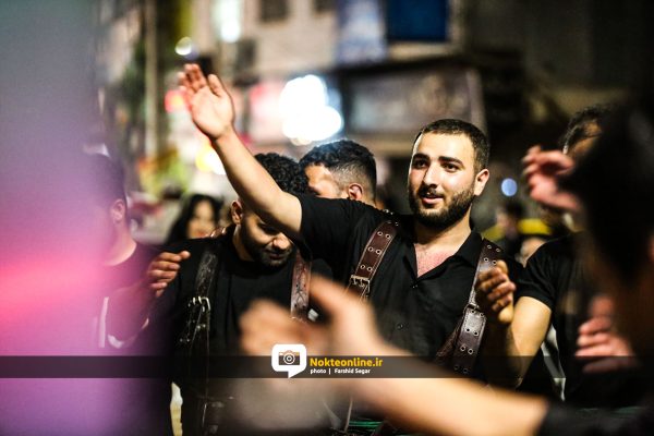 عزاداری و دسته روی شب تاسوعای حسینی در نوشهر