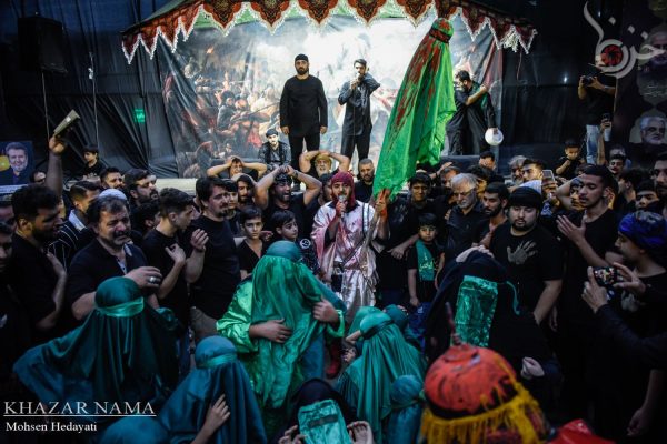 مراسم خیمه سوزان غروب عاشورا در هیات قمر بنی هاشم(ع) ساری