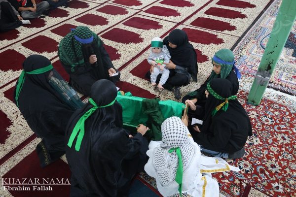 تعزیه خوانی حضرت علی اصغر(ع) در امامزاده علی فریم شهر ساری