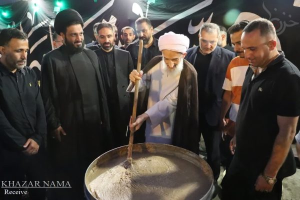 مراسم حلیم پزان در هیات کارکنان شهرداری ساری