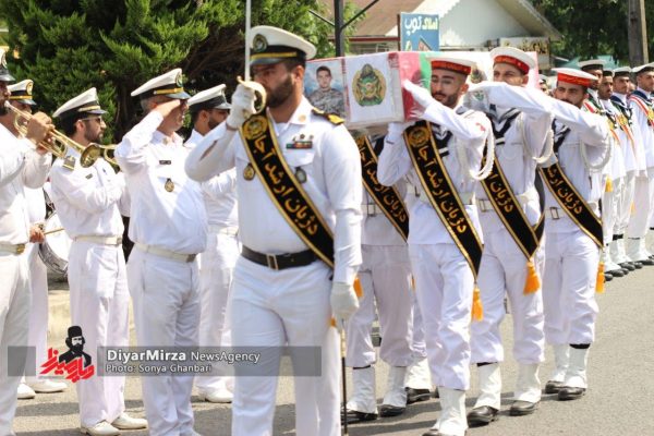 تشییع پیکر سرباز شهید “محمد امین سلطانی رزداری” در رضوانشهر گیلان