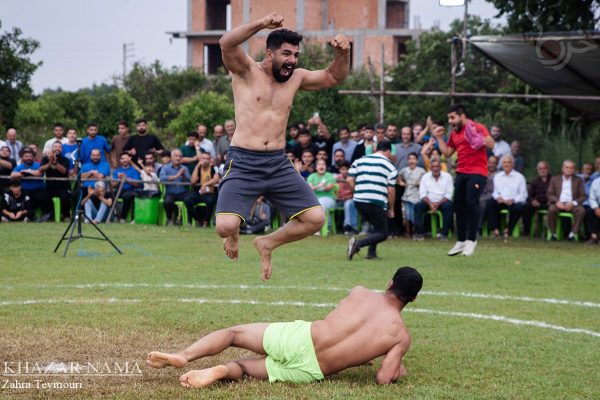 کشتی پهلوانی لوچو در روستای قراخیل قائم شهر