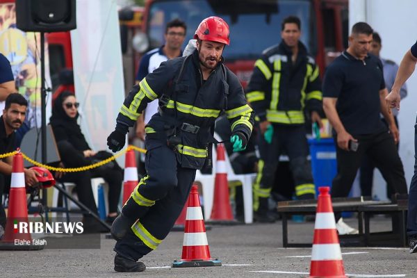 مسابقات چهارجانبه آتش نشانان در رشت