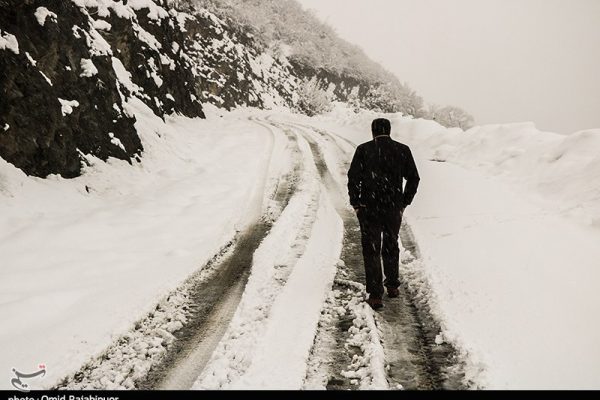 بارش برف پاییزی در منطقه اشکور رحیم آباد گیلان