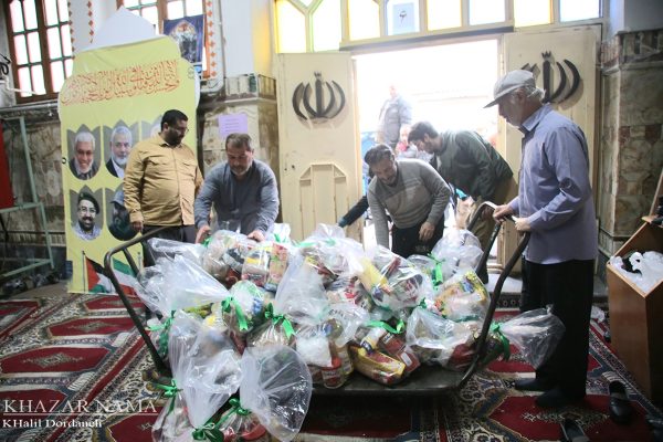 رزمایش اهدای ۶هزار بسته حمایتی به مناسبت یلدای فاطمی در مصلی ساری