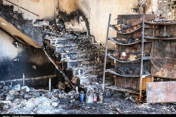 خسارات اغتشاشات به اماکن عمومی در کلاچای و چابکسر گیلان