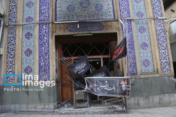 خسارت تروریست‌ها به اموال عمومی و مذهبی شهر گرگان