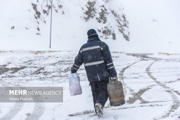 بارش برف در ارتفاعات چالوس