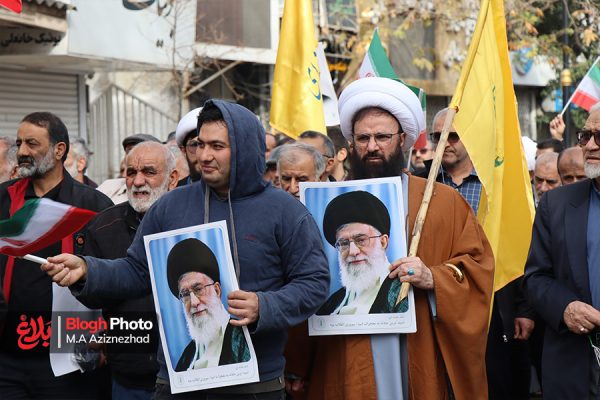 راهپیمایی مردم ساری در محکومیت اغتشاشگران