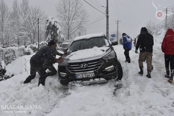 بارش برف زمستانی در سوادکوه شمالی