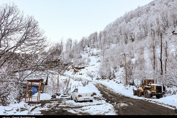 بارش برف در منطقه اشکورات گیلان