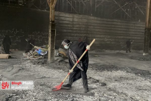 مردم پای کار احیای مصلی رامسر پس از اغتشاشات دی ماه