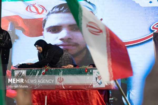 مراسم وداع با پیکر شهید “محمد عباسی” در گرگان