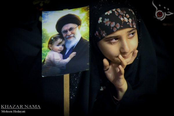 مراسم جاماندگان وداع با رهبر شهید در میدان امام حسین(ع) ساری
