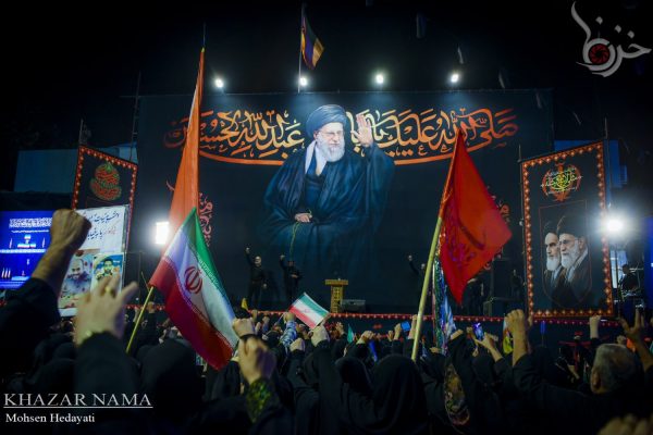 مراسم جاماندگان وداع با رهبر شهید در میدان امام حسین(ع) ساری