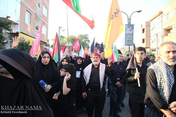 راهپیمایی کاروان جاماندگان اربعین در ساری