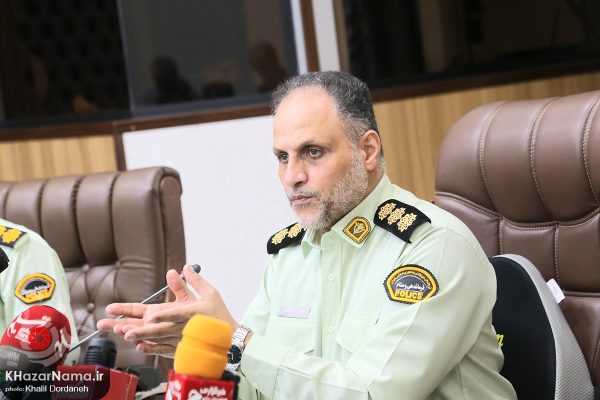 نشست خبری معاون هماهنگ‌کننده فرماندهی انتظامی مازندران 